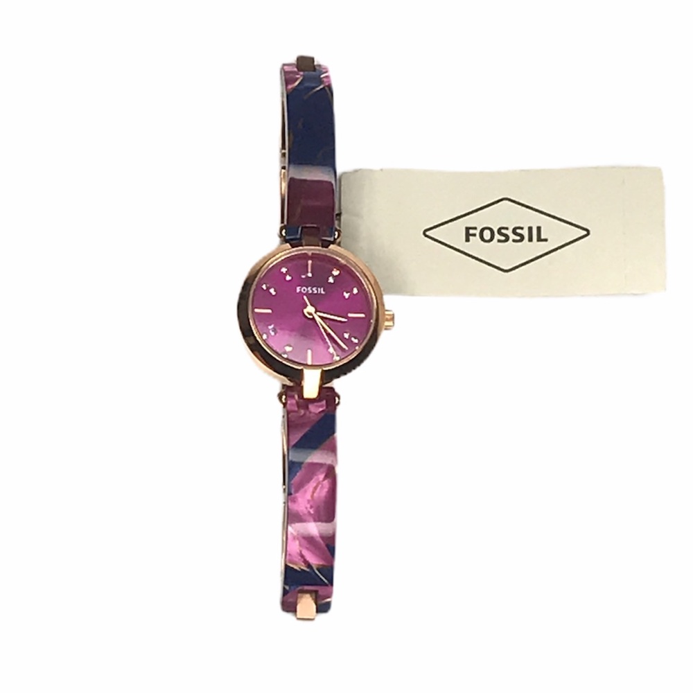 Fossil Kerrigan Mini Three-Hand Acetate Watch Pink